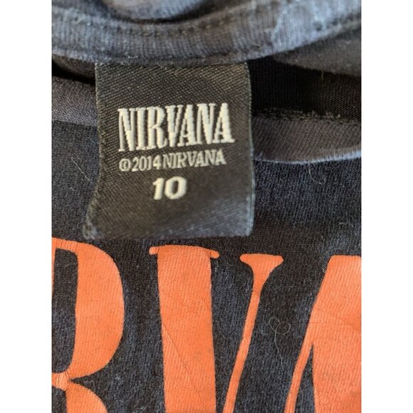 Nirvana Tank Orange Smiley Graphic Women’s Medium Black Grunge Punk Alt Rock - Picture 5 of 8